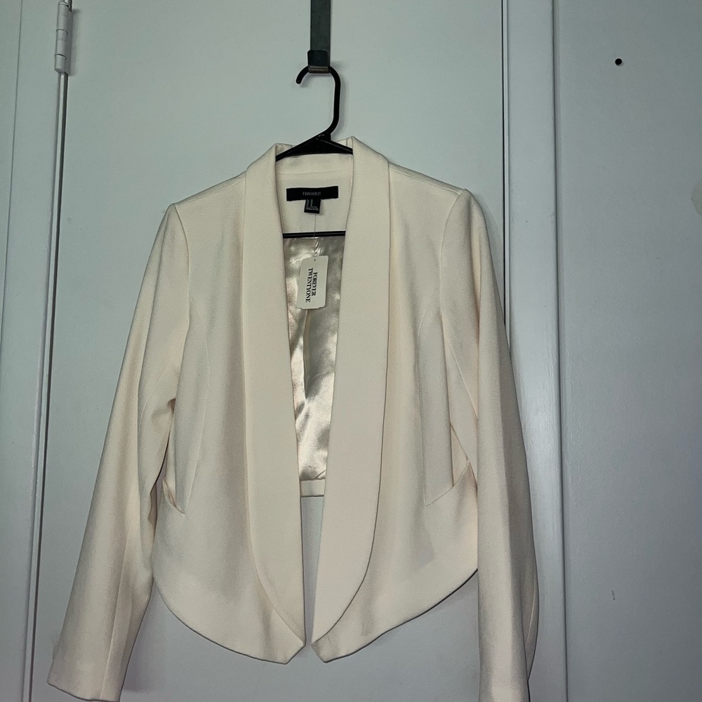 Forever 21 Cream Women's Blazer